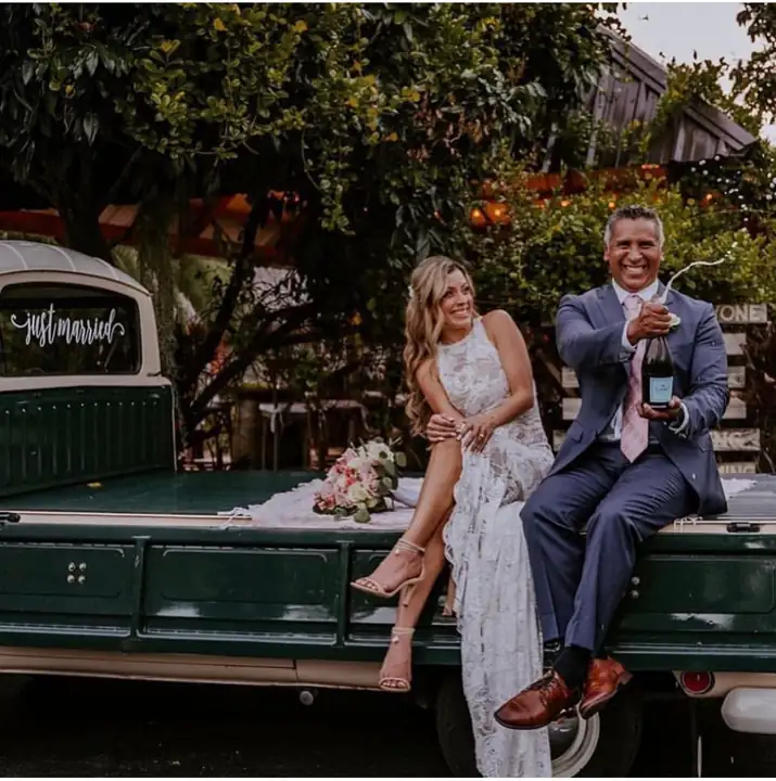 Couple seated on the Longan’s Place cart